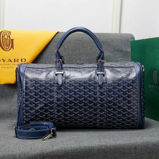 Goyard Croisiere Cloth Travel Bag Navy Blue